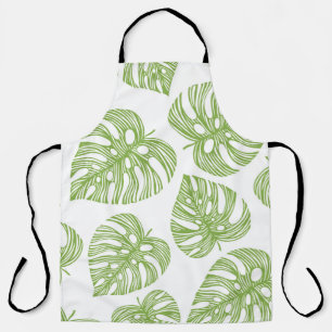 Delantal Patrón de moda tropical sin soldadura con palma e