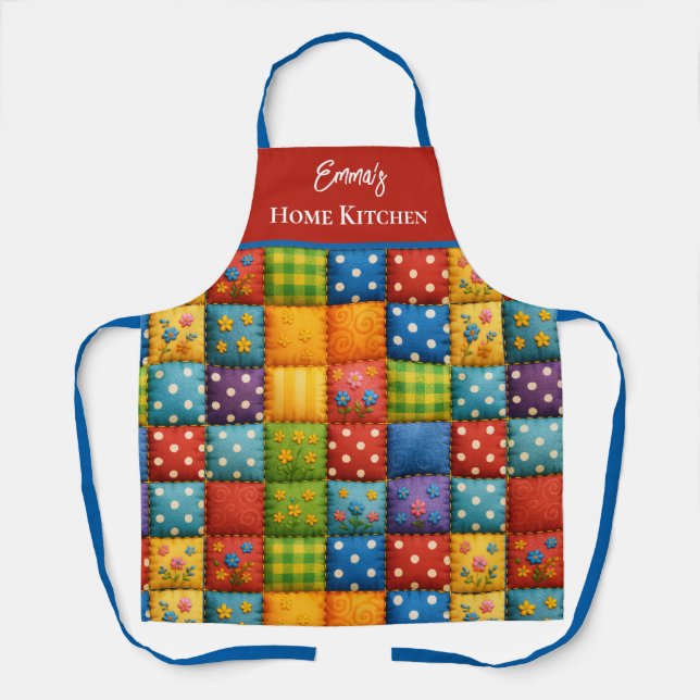 Delantal Patrón de mosaico colorido (Anverso)