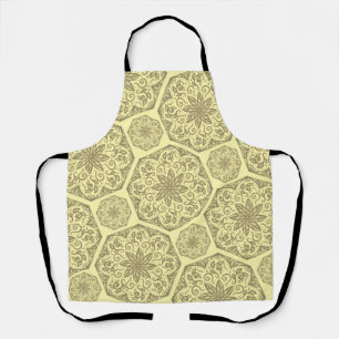 Delantal Patrón de mosaico de Mandala dorada