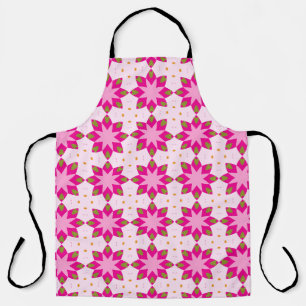 Delantal Patrón de mosaico de pétalo rosa