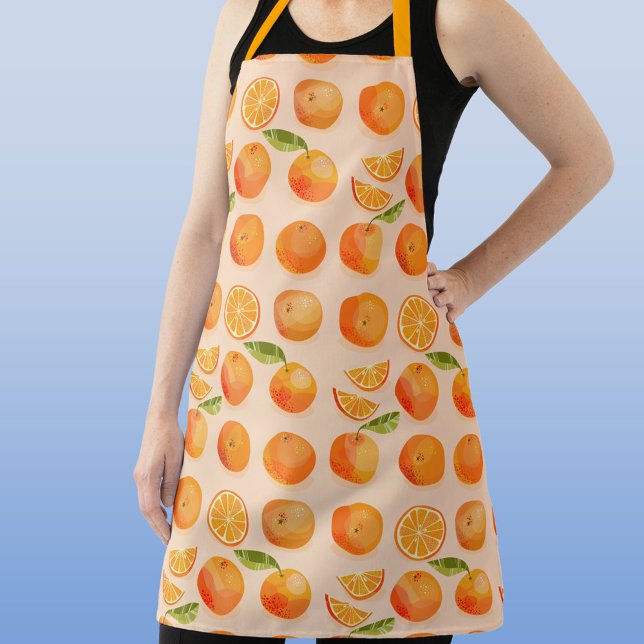 Delantal Patrón de Naranja de cítricos (Citrus Oranges apron)