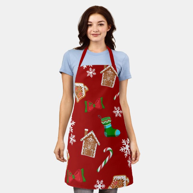 Delantal Patrón de Navidad (Gastado)