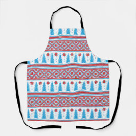 Delantal Patrón de Navidad de Jersey Feo de Píxeles