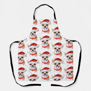 Delantal Patrón de Navidad de perro Chihuahua lindo