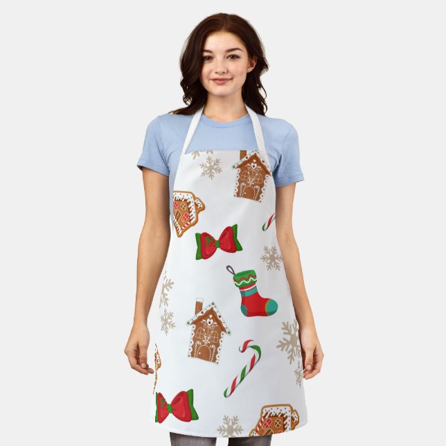 Delantal Patrón de navidades (Gastado)
