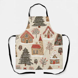 Delantal Patrón de Navidades de bosques de época (4)