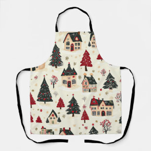 Delantal Patrón de Navidades de bosques de época (9)