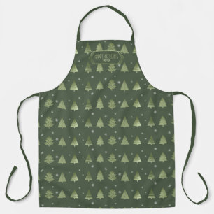 Delantal Patrón de Navidades de filas de ciervos V2 Gr ID86
