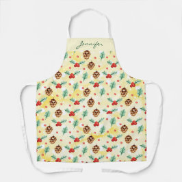 Delantal Patrón de Navidades de hormigón y hueso