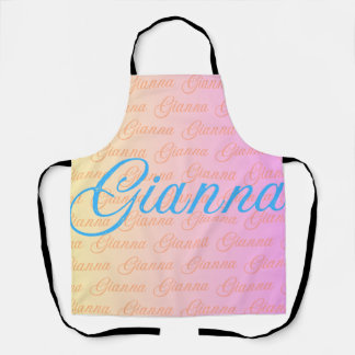 Delantal Patrón de nombres repetitivos de Gianna