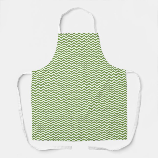 Delantal Patrón de onda de color personalizado (Anverso)