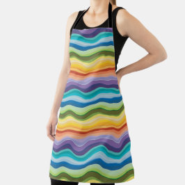 Delantal Patrón de Ondulaciones Multicolores 2