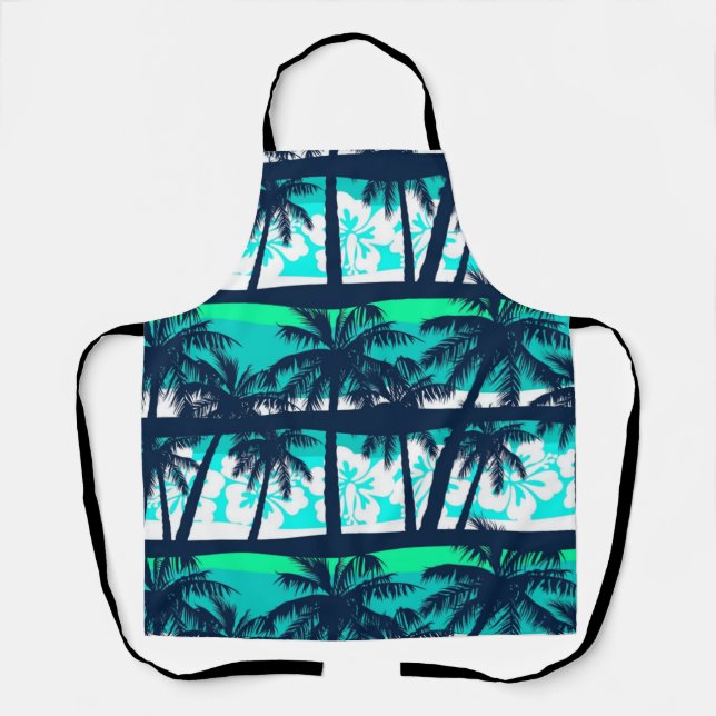 Delantal Patrón de palmera (Anverso)