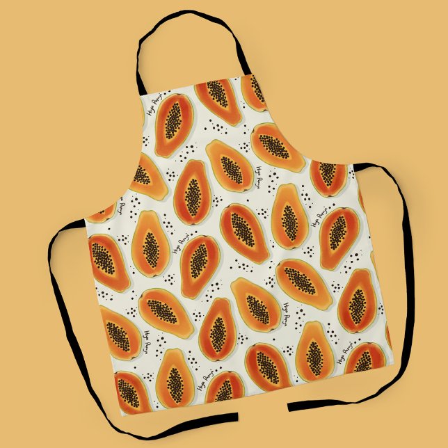 Delantal Patrón de papa hiya (Cute Hiya Papaya Patterned Apron)