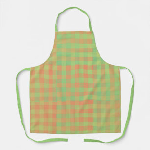 Delantal Patrón de parches verde naranja