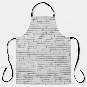 Delantal Patrón de pared de ladrillo blanco