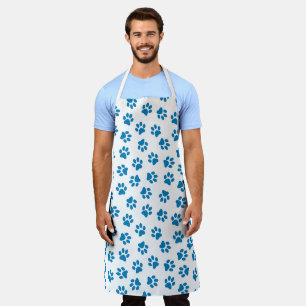 Delantal Patrón De Patas, Patas De Perro, Patas Azules