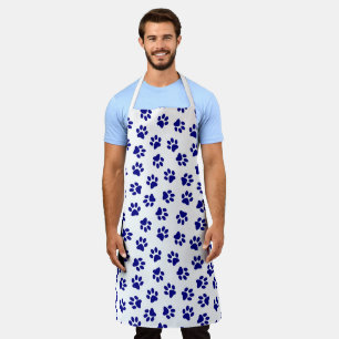 Delantal Patrón De Patas, Patas De Perro, Patas Azules De L