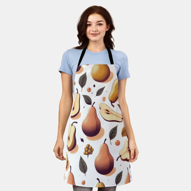 Delantal Patrón de Pears All Over (Gastado)