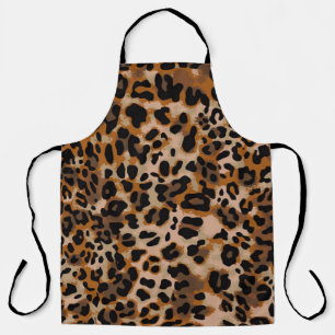 Delantal Patrón de piel animal de chita de jaguar sin cost