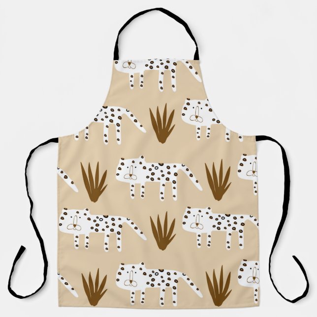Delantal Patrón de piel de leopardo (Anverso)
