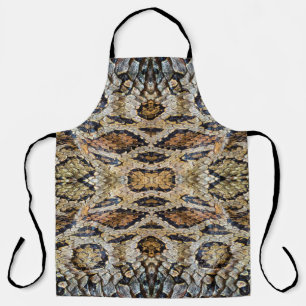 Delantal patrón de piel de serpiente. Impresión animal de