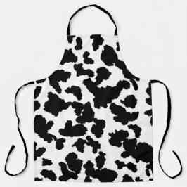 Delantal Patrón de piel de vaca en negro y blanco