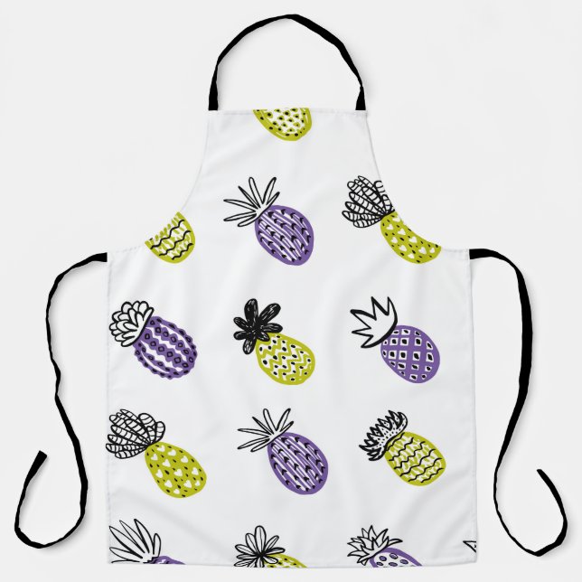 Delantal Patrón de piña sin soldadura (Anverso)