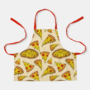 Delantal Patrón de pizza de queso en fusión