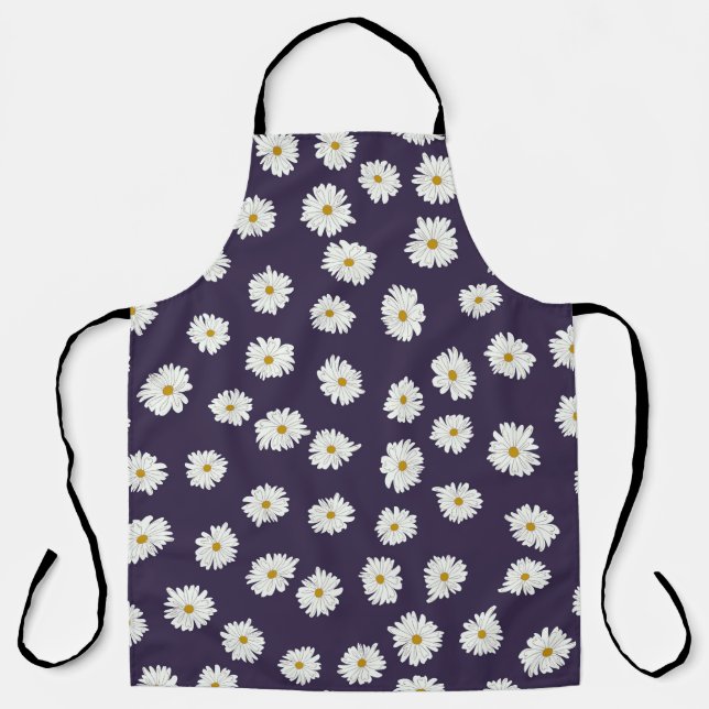 Delantal Patrón de planta sin foco. Pequeñas flores adorabl (Anverso)