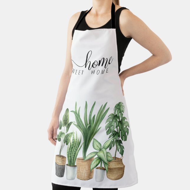 Delantal Patrón de plantas domésticas (in situ)