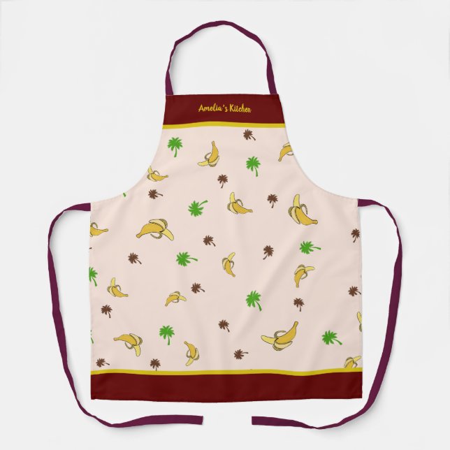 Delantal Patrón de plátanos (Anverso)
