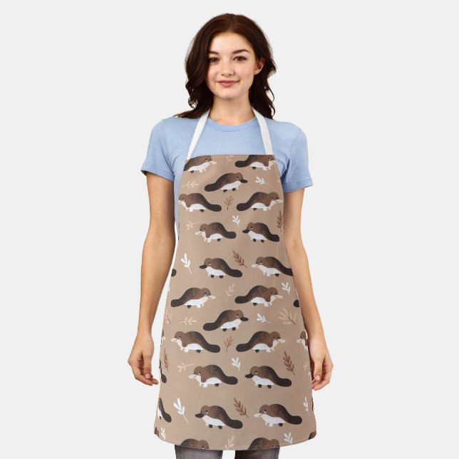 Delantal Patrón de Platypus lúdico (Gastado)