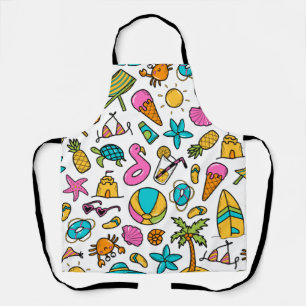 Delantal patrón de playa de verano de vacaciones para diver