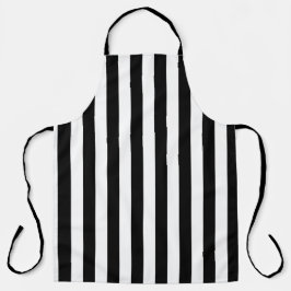 Delantal Patrón de rayas blancas y negras