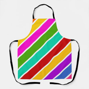 Delantal Patrón de rayas de caramelo de color retro