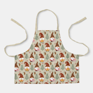 Delantal Patrón de regalo de Gnomes de navidades