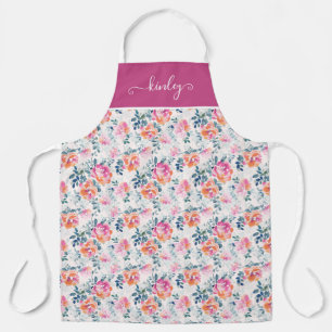 Delantal Patrón de Rosas pintados