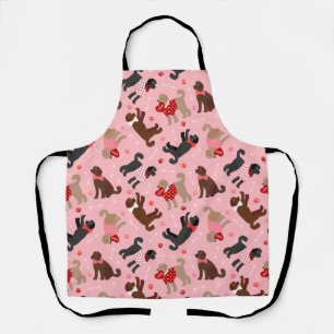 Delantal Patrón de San Valentín de Labradoodle / Goldendood