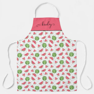 Delantal Patrón de sandías de color neón