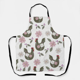 Delantal Patrón de Semana Santa sin fisuras con pollo.