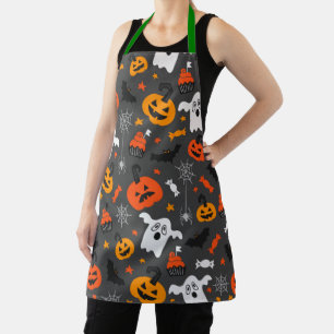 Delantal Patrón de símbolos de Halloween
