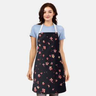 Delantal Patrón de sueño floral oscuro