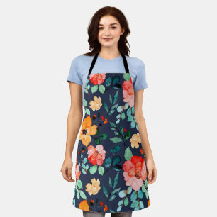 Delantal Patrón de superficie floral- Primavera decorativa 