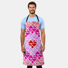 Delantal Patrón de tangrama cardíaco