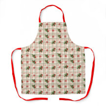 Patrón de Tartán de Navidad con Hiedra y Copos de 