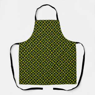 Delantal Patrón de Tejido Verde Amarillo
