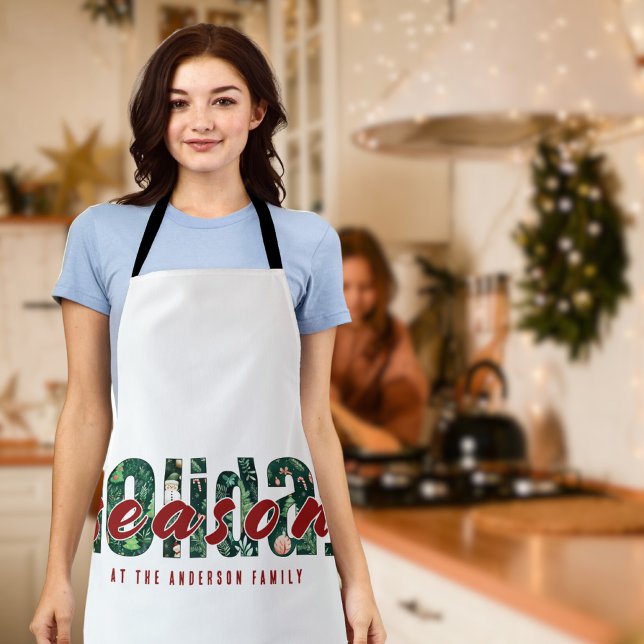 Delantal Patrón de temporada navideña personalizado (Subido por el creador)