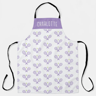 Delantal Patrón de tenis Personalizado Nombre personalizado