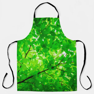 Delantal Patrón de textura giratoria de hoja de árbol